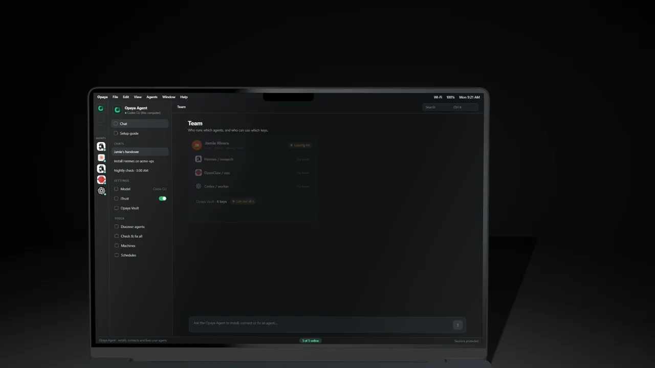Hand over client agents with context